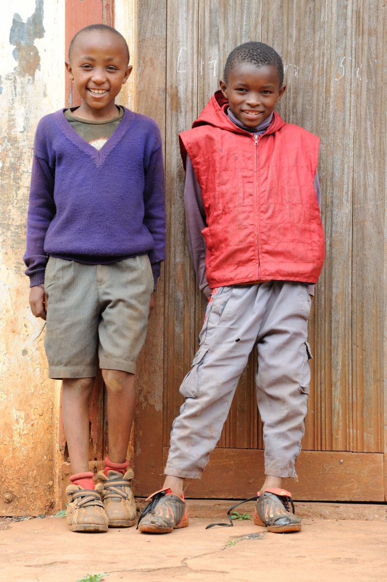 Twee kinderen uit Kenia.