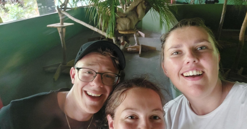 Selfie met de luiaard.