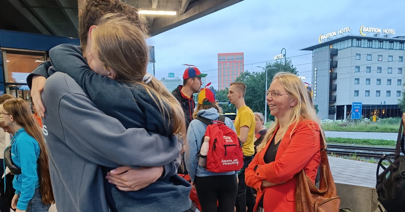 Afscheid van familie en vrienden