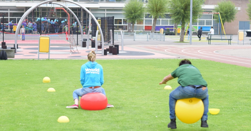 Spelletjes op het veld