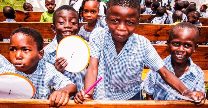 Kinderprogramma in Haïti (archieffoto)