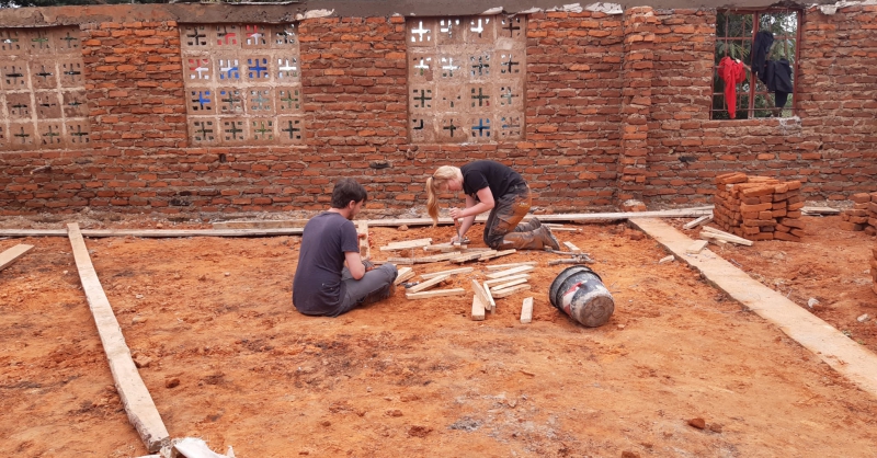 Op de bouw wordt hard gewerkt