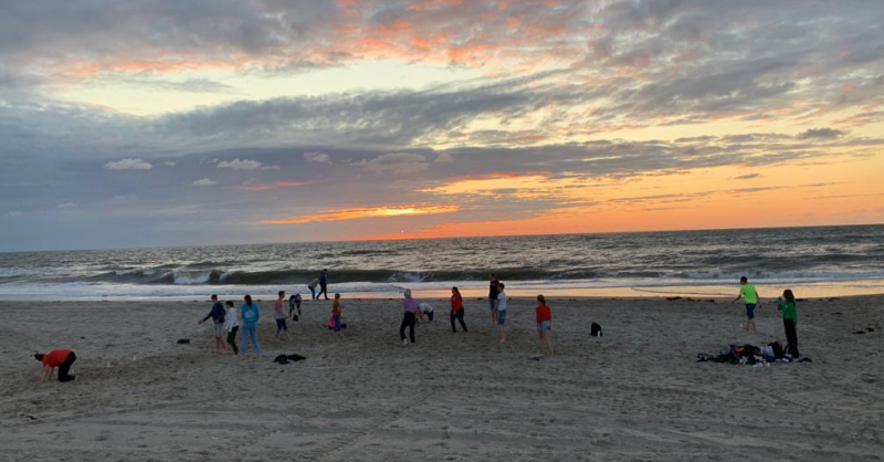 Zonsondergang bewonderen