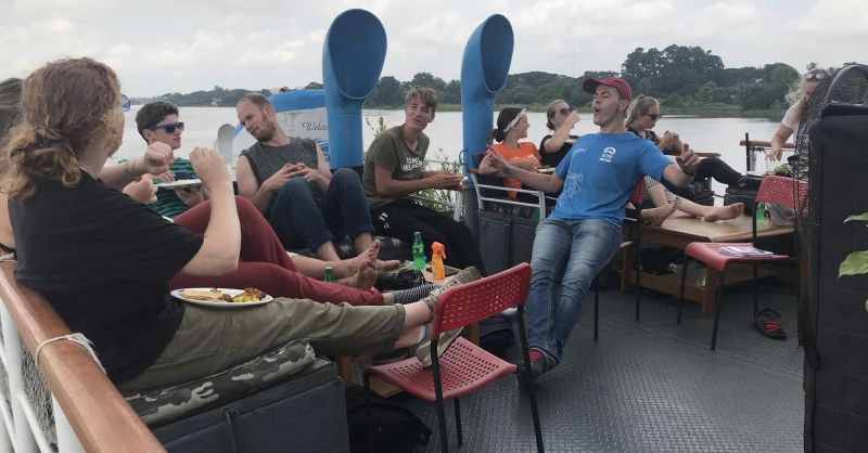 Op het achterdek