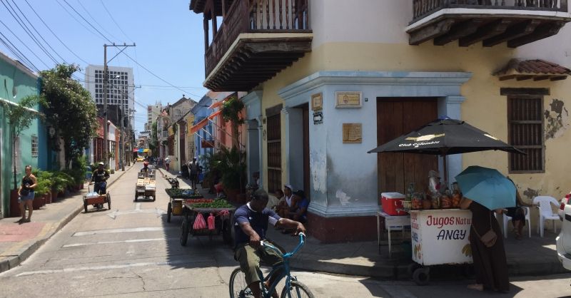 Straatbeeld van Cartagena