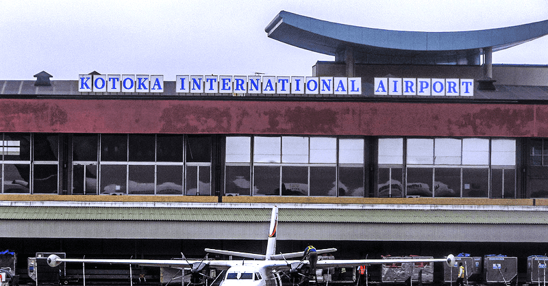 Het vliegveld in Accra (archieffoto)