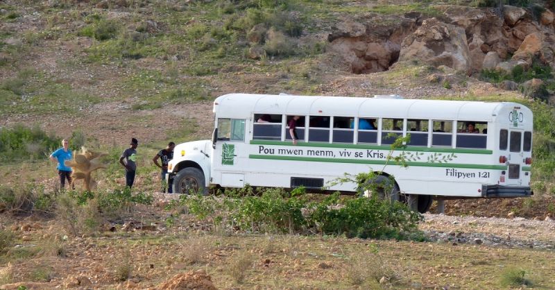 De bus op weg naar het Noorden van Haïti (archieffoto)