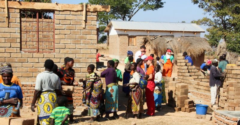 Bouwplaats in Malawi (archieffoto)