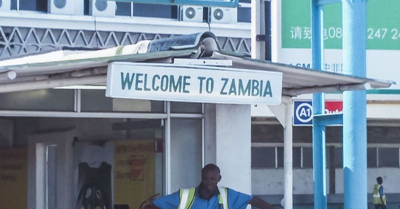 Lusaka Airport heet de schippers welkom