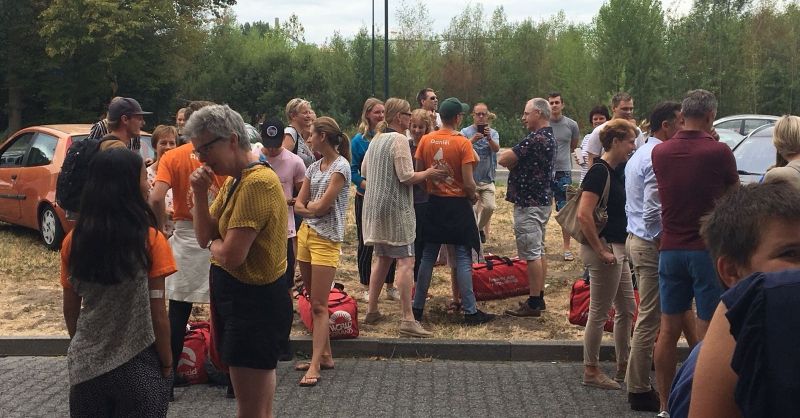 Afscheid nemen en onder de douche