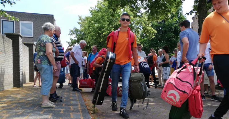 Op weg naar de bus