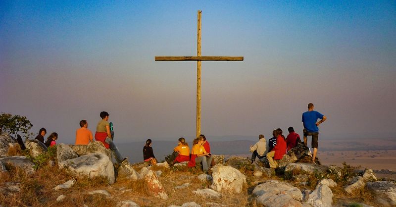 Het kruis op de berg (archieffoto)