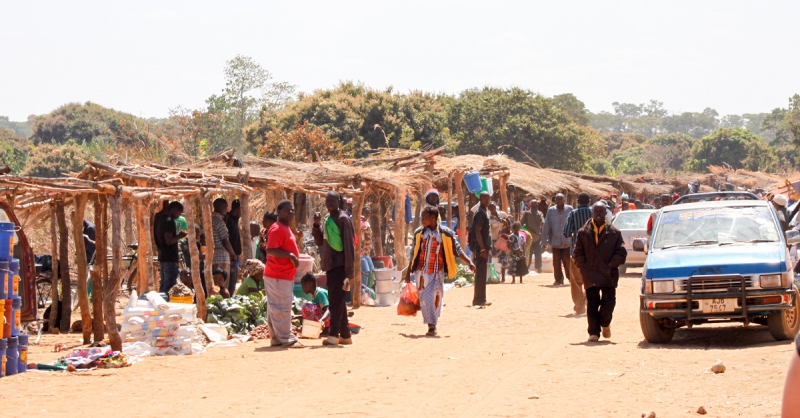 Straatbeeld in Zambia