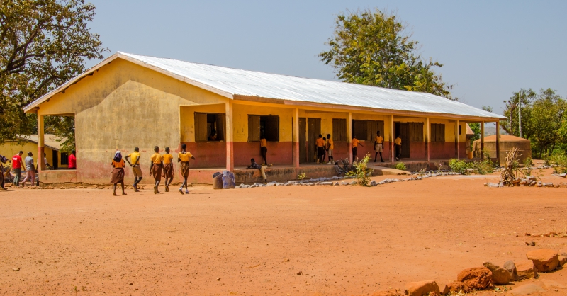 Het schoolgebouw