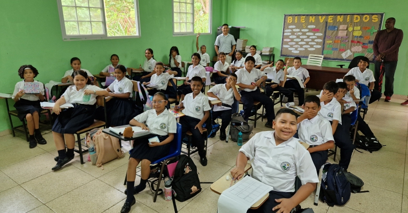 Grade 5 in het nieuwe klaslokaal