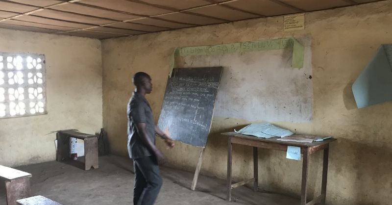 Teacher in classroom