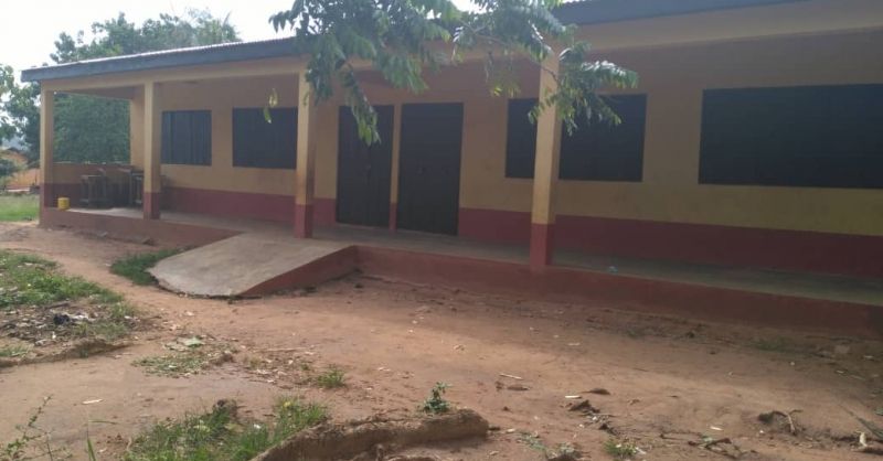 Front side of the classroom block