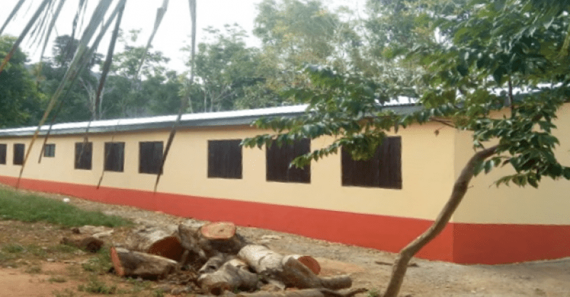 Back side of the classroom block