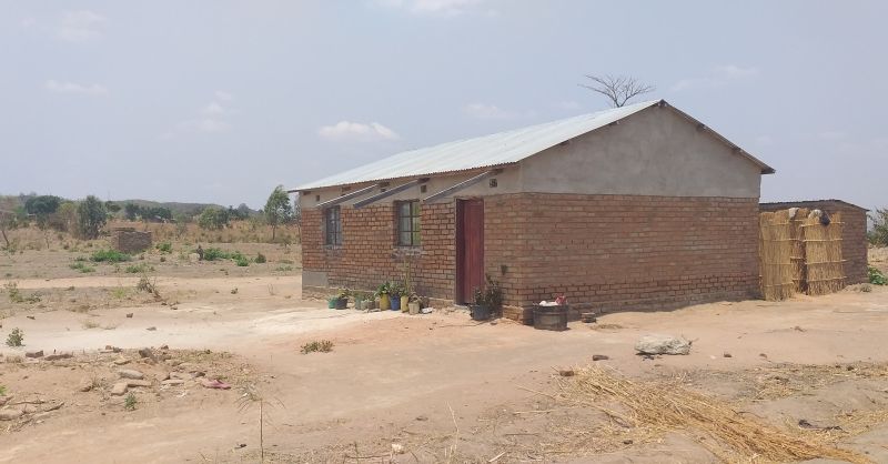 Teachers house built by community