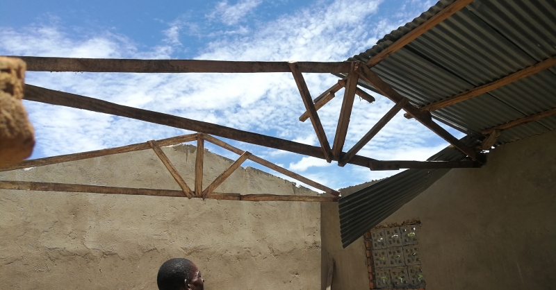 View of the roof from 2nd classroom