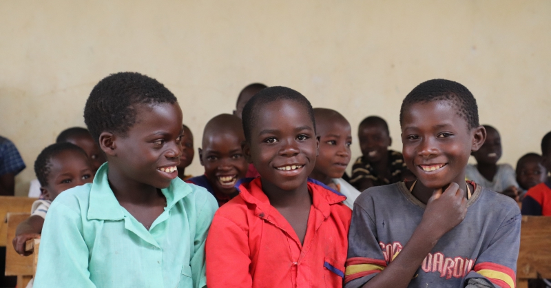Happy faces of the learners