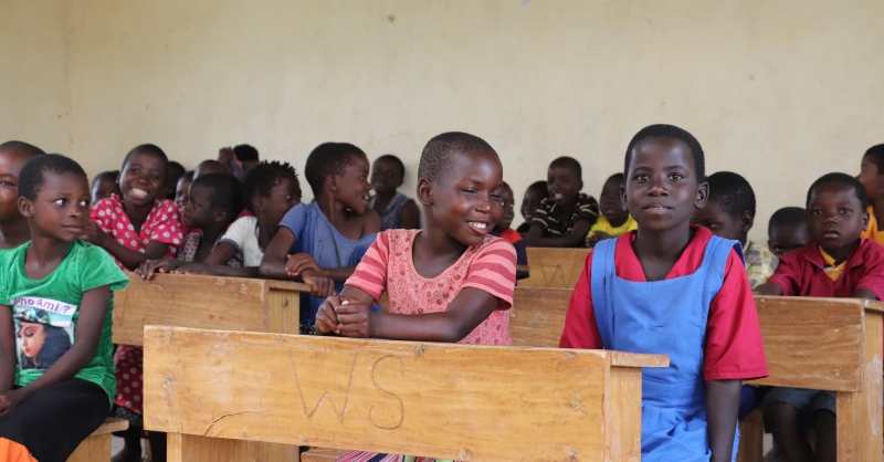 Desks in the classroom