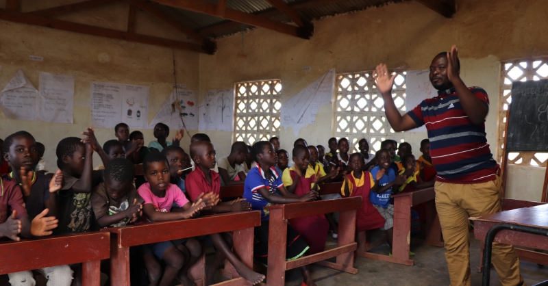 Deputy head teacher with the learners