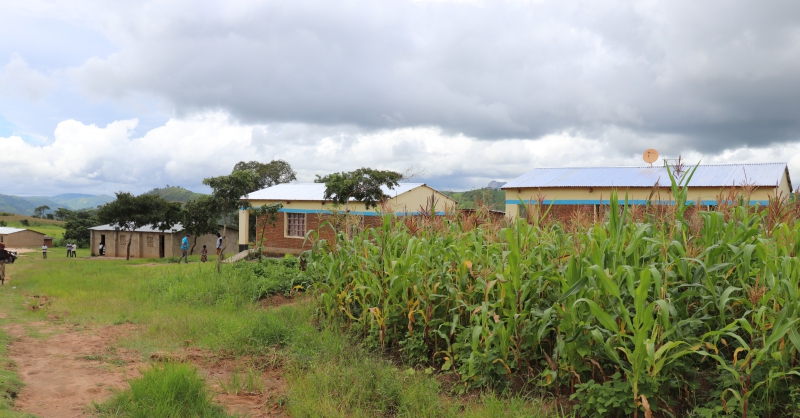 Front view of the two newly constructed teachers houses