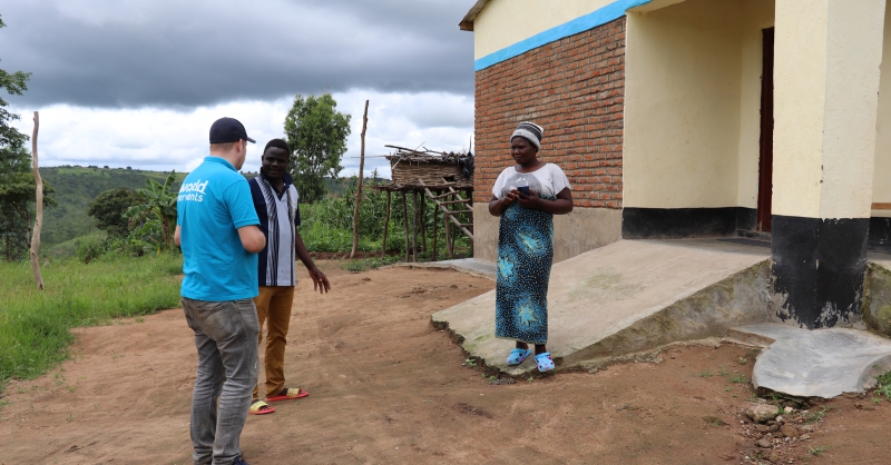 The head and deputy teacher chatting with the setup member