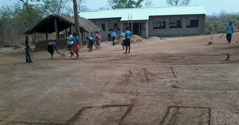 Playground in front of school