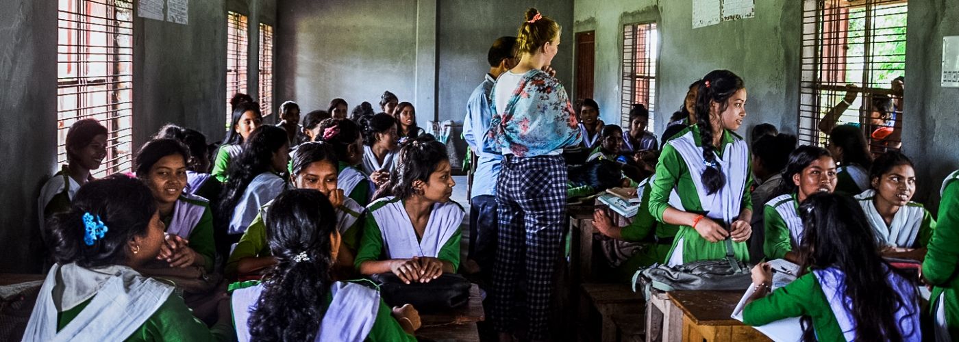 Een klaslokaal in Bangladesh