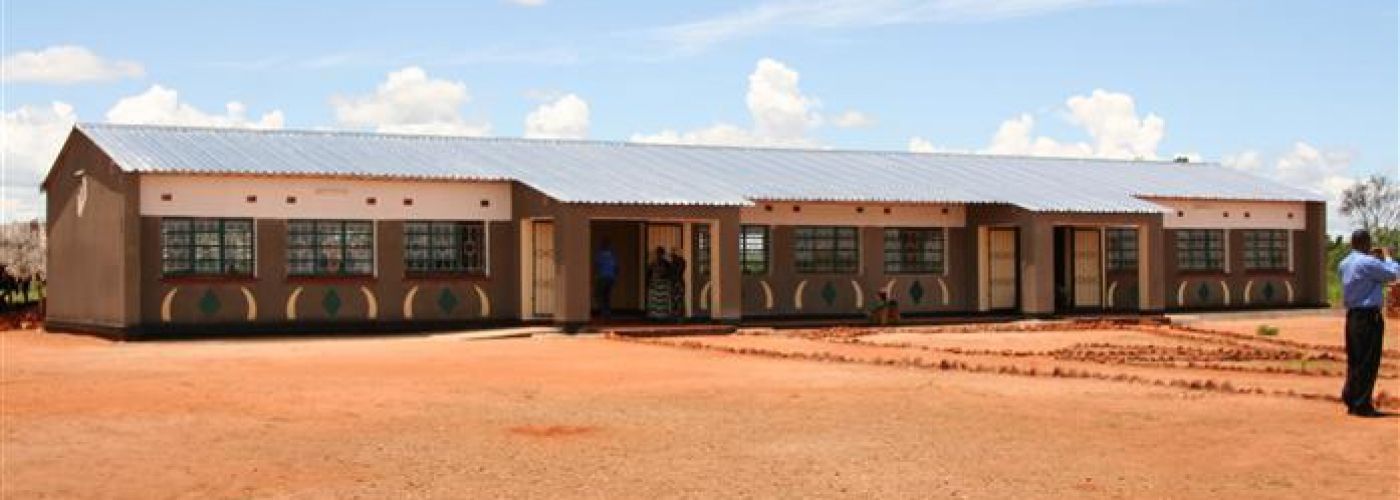 Newly build classroom block by cotton company