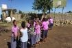 School children playing on the compound