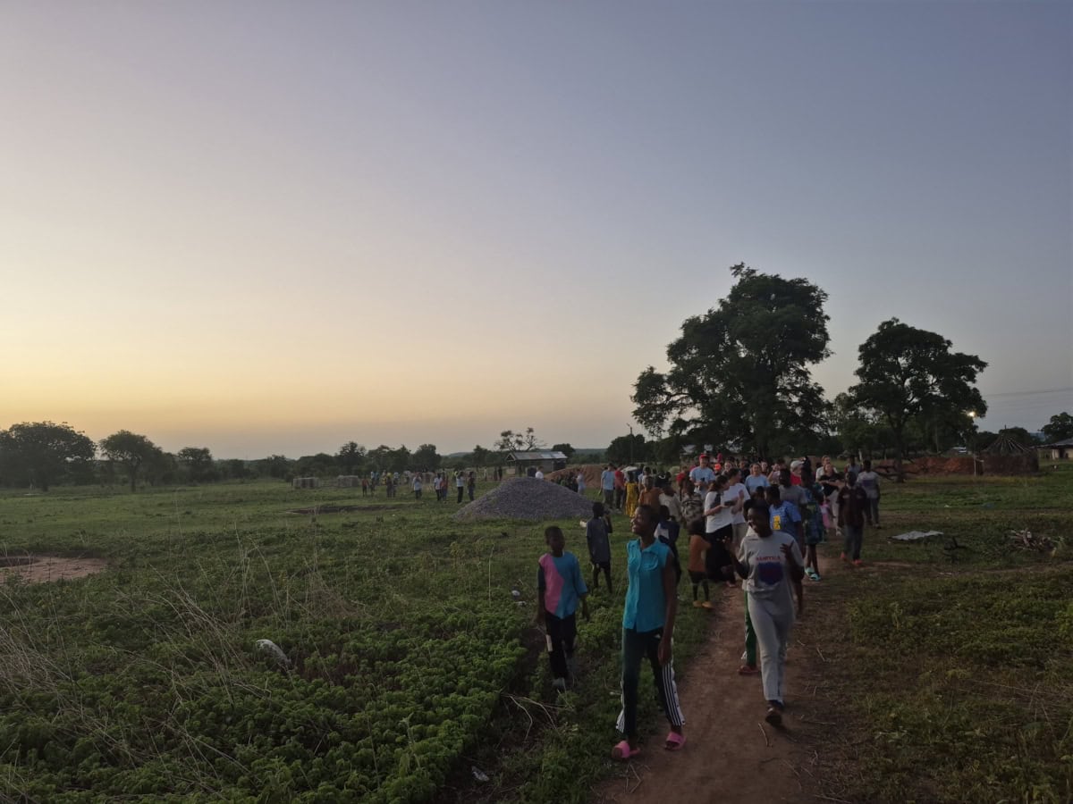 De groep in Ghana (op een foto van gisteren)